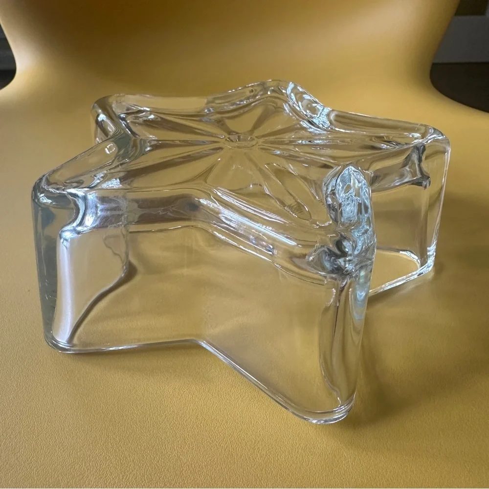 Crate & Barrel Set of 3 Glass Star Bowls